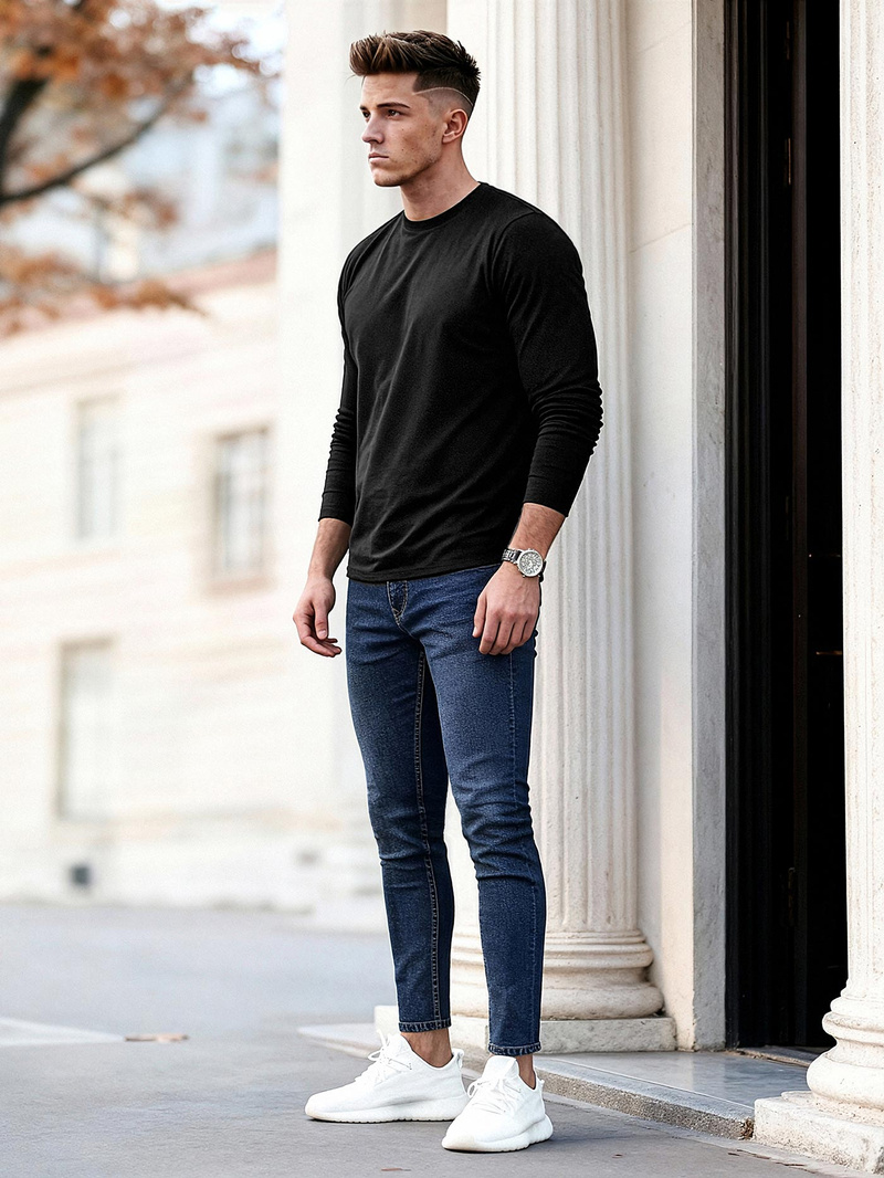 Мъжки дънки тъмно-синьо OZONEE O/JK2951Z