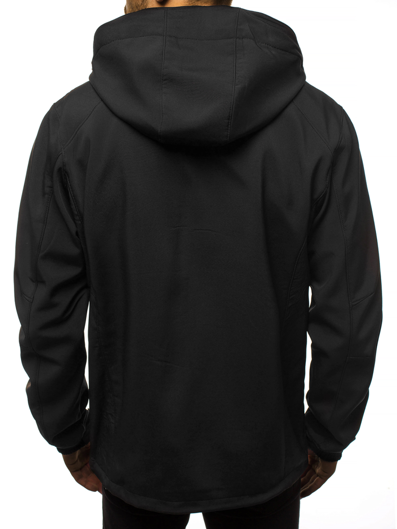 Мъжко яке SOFTSHELL черно-червен OZONEE GE/12266