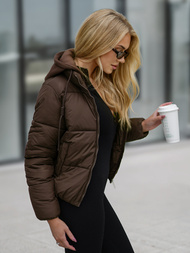 Дамско яке шоколад OZONEE JS/16M9187/158