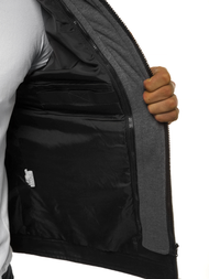 Мъжко яке черно OZONEE JB/JP1136