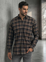 Мъжка риза тъмносиньо OZONEE V/V177Z