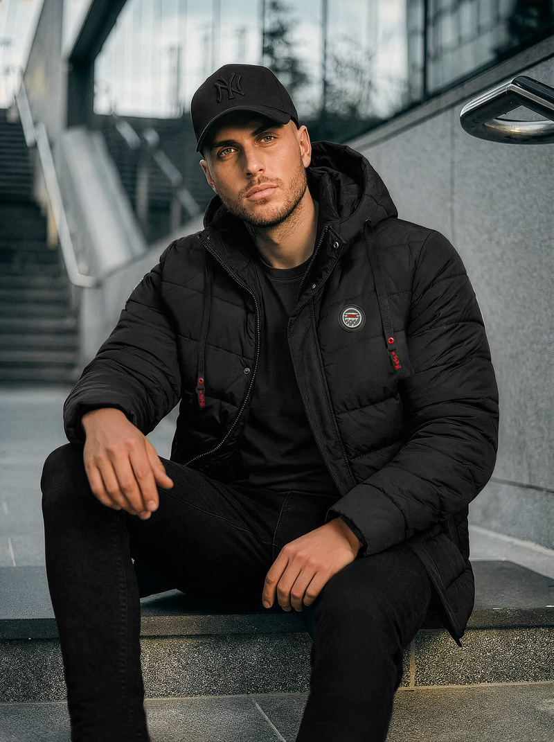 Мъжко яке черни OZONEE JS/31M5081/392Z