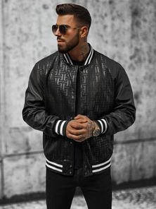 Мъжко яке черна OZONEE O/3A172