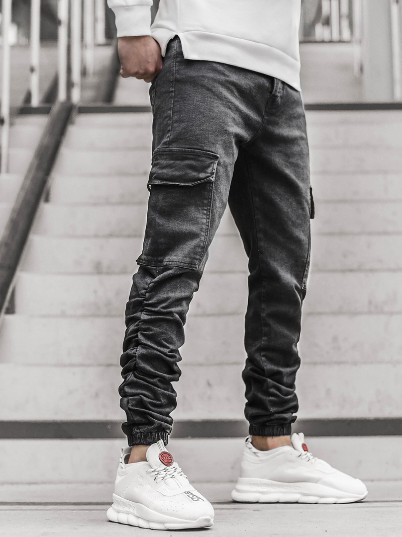 Мъжки панталони черни OZONEE O/B4967