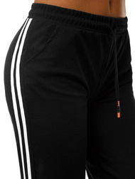 Дамски долнища на анцуг черни OZONEE JS/1020/A1