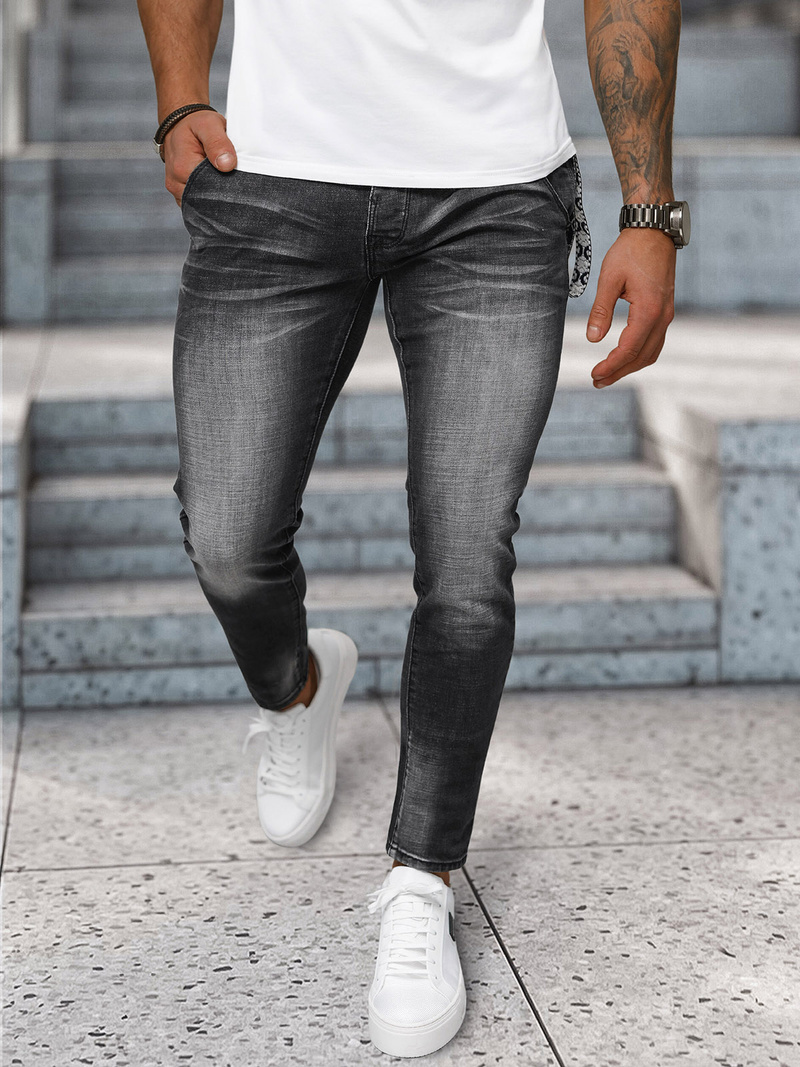 Мъжки дънки черни OZONEE NB/MP0091N