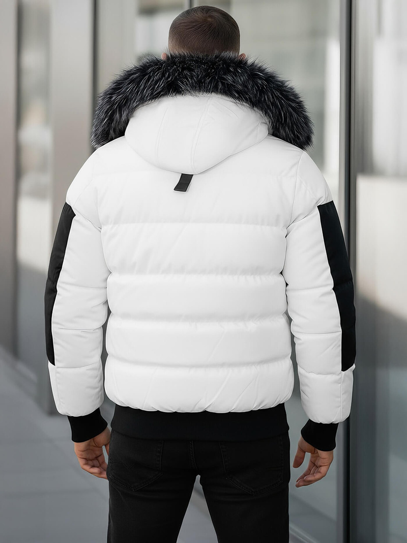 Мъжко яке бяла OZONEE O/M798Z