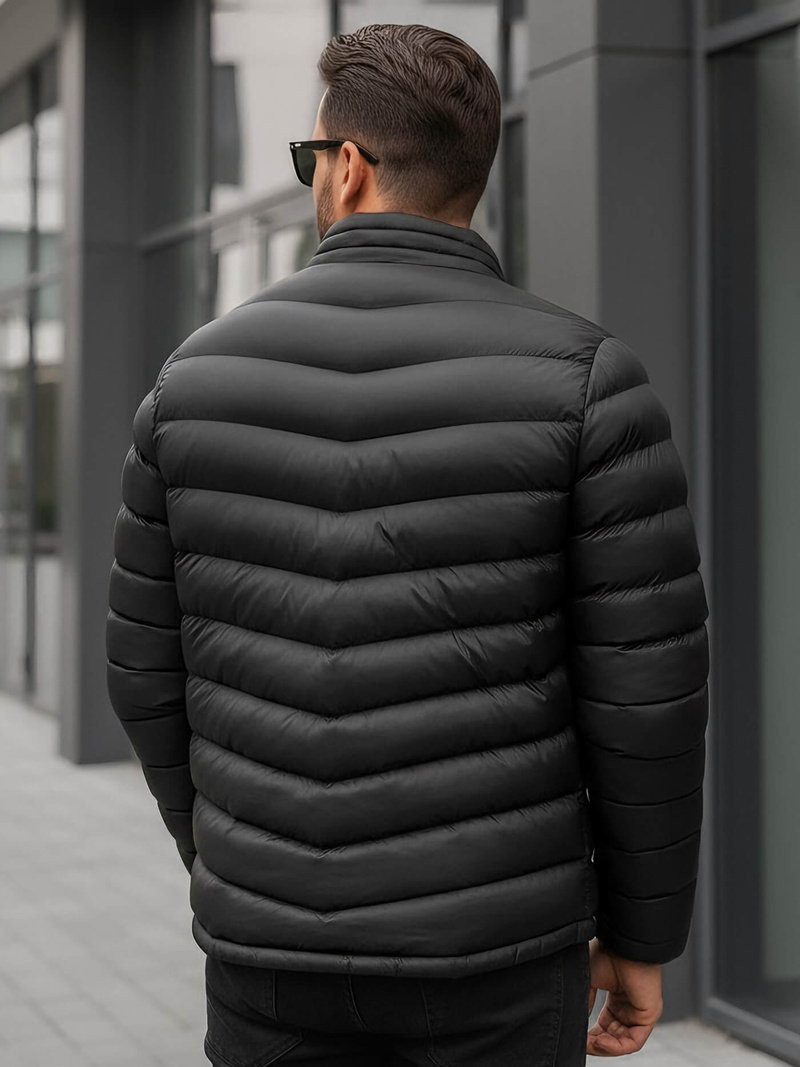 Мъжко яке черна OZONEE JS/SM71Z