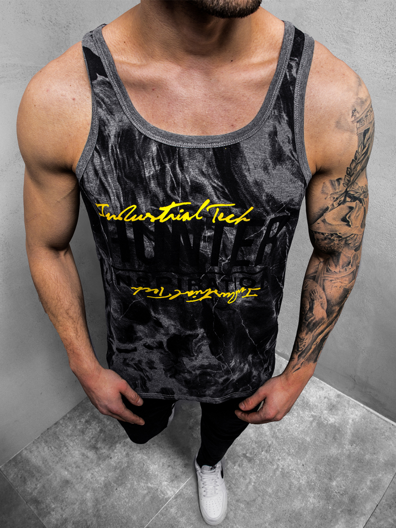 Мъжка тениска графитна OZONEE JS/SS11033Z