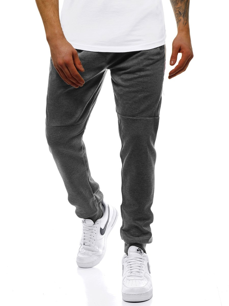 Мъжко долнище на анцуг графитно OZONEE JS/JZ11025