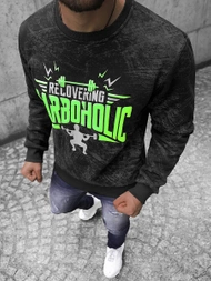 Мъжки суитшърт черен OZONEE JS/Y10089