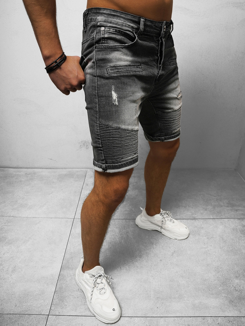 Mъжки шорти черни OZONEE NB/MP0033N