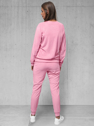 Дамска велурен спортен екип прахово розово OZONEE O/8C1173/38Z