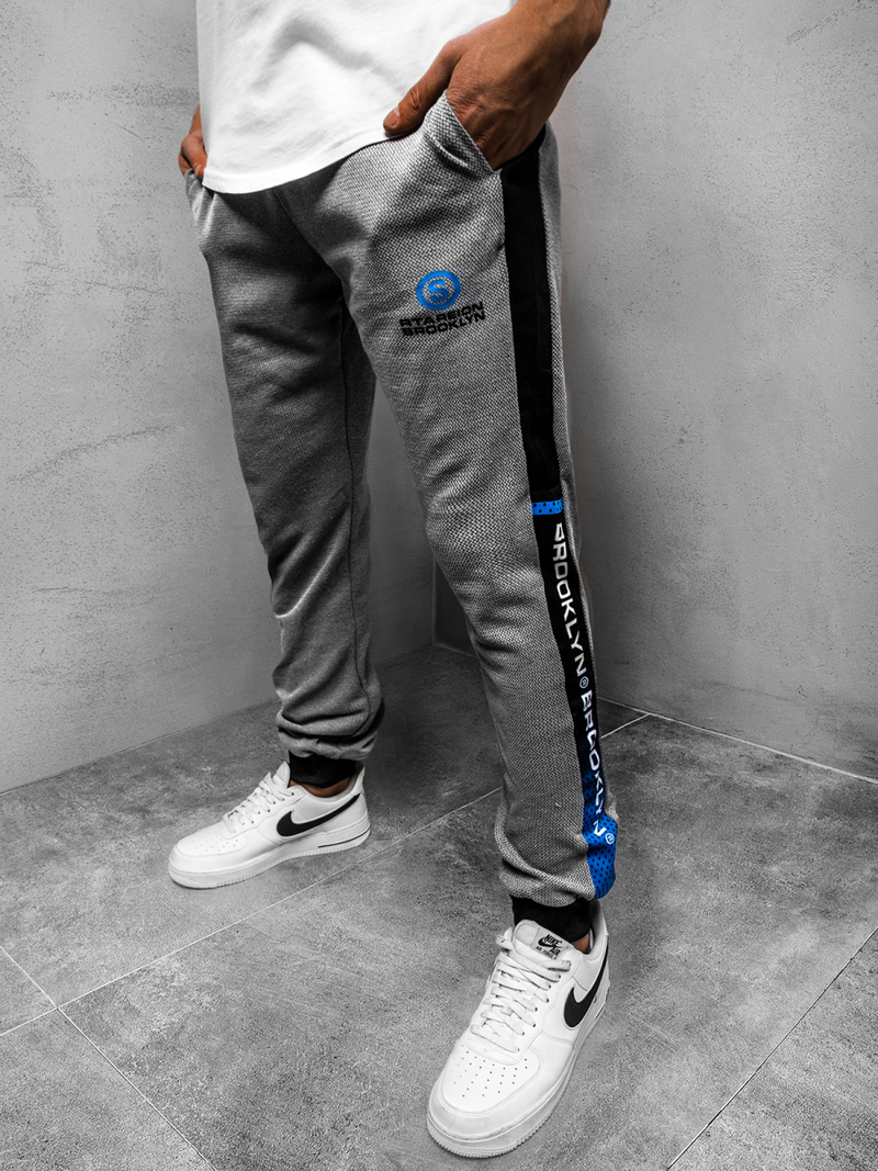 Мъжко долнище на анцуг сиво OZONEE JS/AM92Z