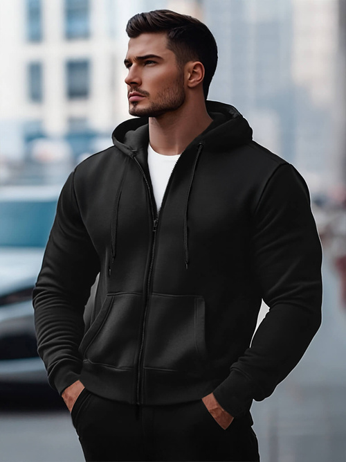 Мъжки суитшърт черен OZONEE JS/2008Z