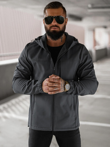Мъжко яке softshell графитен OZONEE JS/27B6523/5Z