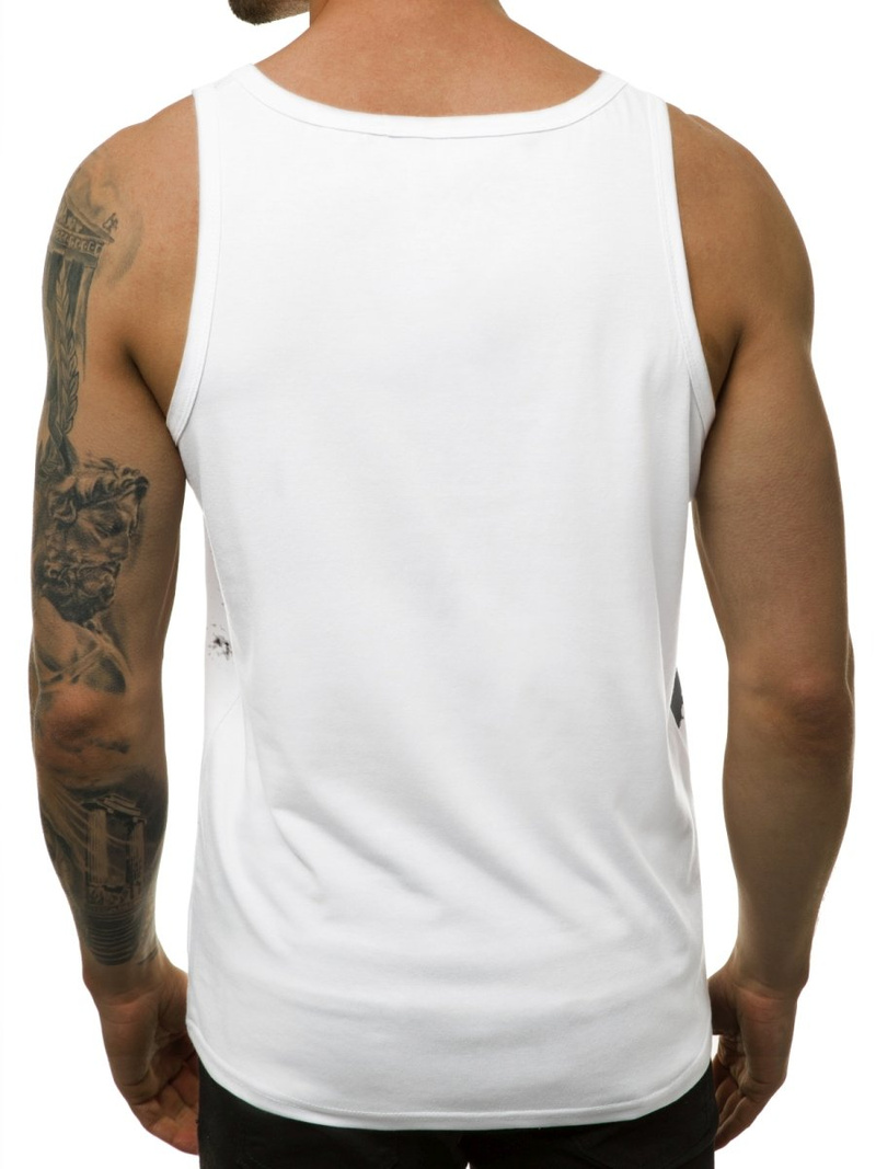 Мъжка тениска бяла OZONEE JS/SS11053