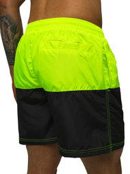 Мъжки плувни шорти жълто-черни OZONEE JS/HM056