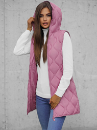 Дамска жилетка розова OZONEE O/H928/38Z