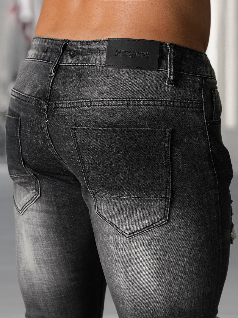 Мъжки дънки черни OZONEE NB/MP0075NZ