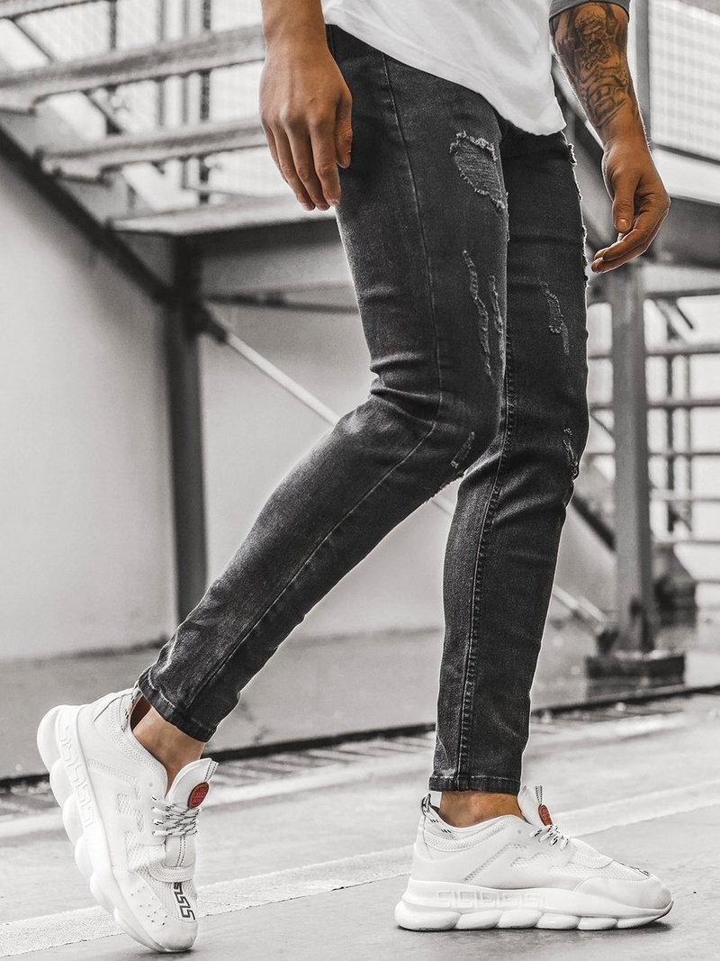 Мъжки панталони черни OZONEE DP/567