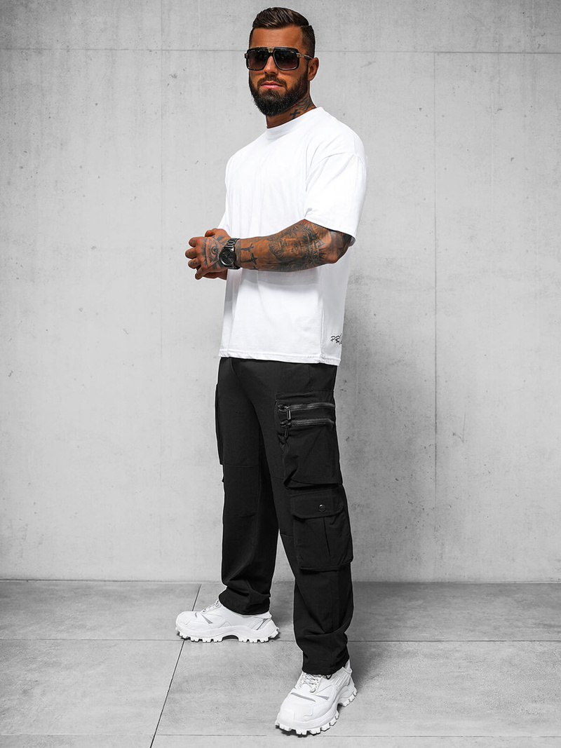 Мъжки панталони черни OZONEE O/PS5527