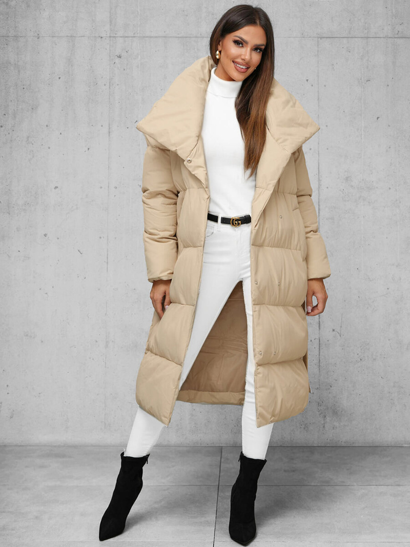 Дамско яке бежова OZONEE JS/M737/62Z