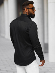 Мъжка риза черна OZONEE O/V125