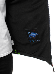Мъжко яке SOFTSHELL черно-зелен OZONEE GE/12262