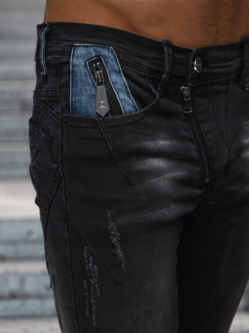 Мъжки дънки черни OZONEE NB/MP0025NZ