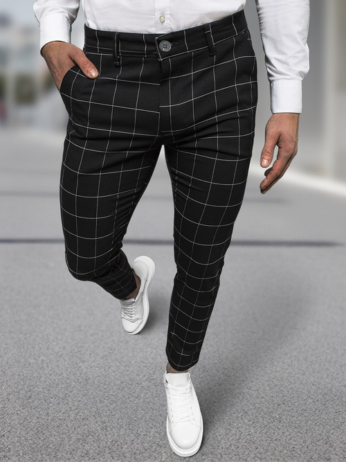 Мъжки панталони черни OZONEE DJ/5505