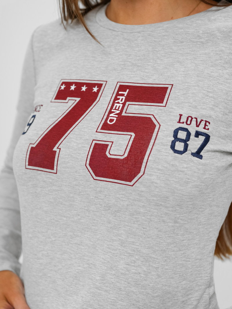 Дамски анцуг от две части сив OZONEE JS/M60815AB