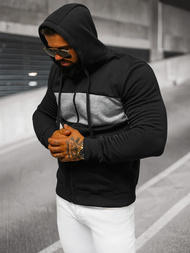 Мъжки суитшърт черно OZONEE JS/8B1330/3