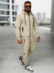 Мъжки спортен екип бежова OZONEE O/LN11887