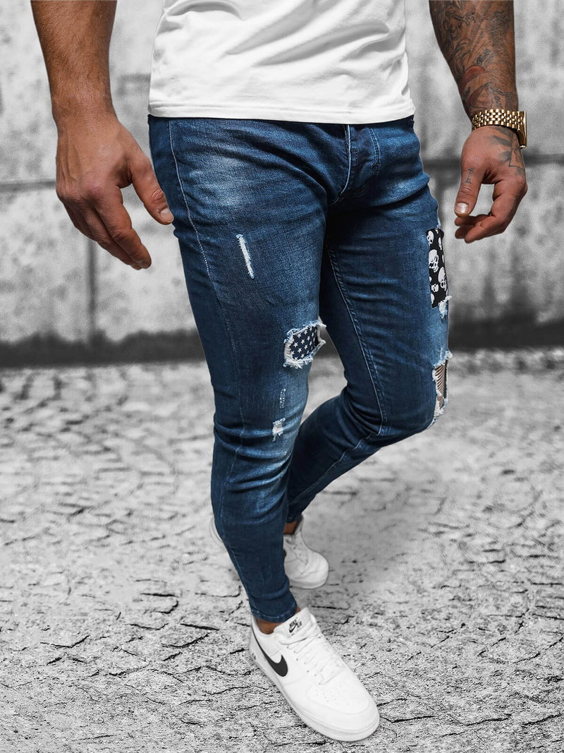 Мъжки дънки тъмносиньо OZONEE NB/MP0015BS