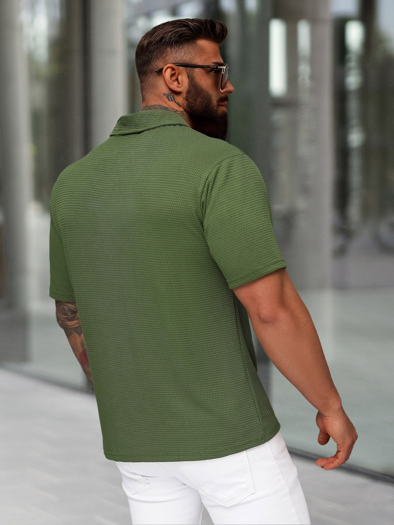 Мъжка поло тениска каки OZONEE O/YN2/593