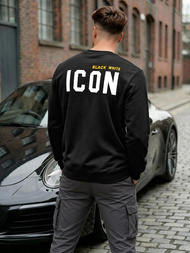 Мъжки суитшърт черен OZONEE JS/8B1753/3