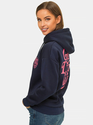 Дамски суитчър с качулка тъмнсиня OZONEE JS/B26013