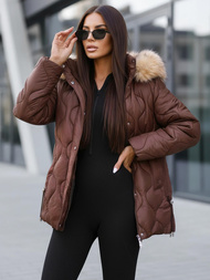 Дамско яке шоколад OZONEE JS/5M3226/158Z