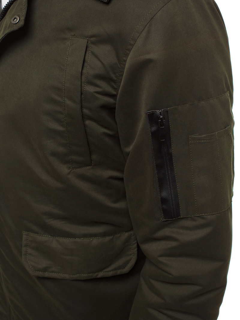 Мъжко яке тъмнозелена OZONEE JS/2019005