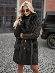 Дамско палто черен OZONEE JS/53M5200/1Z