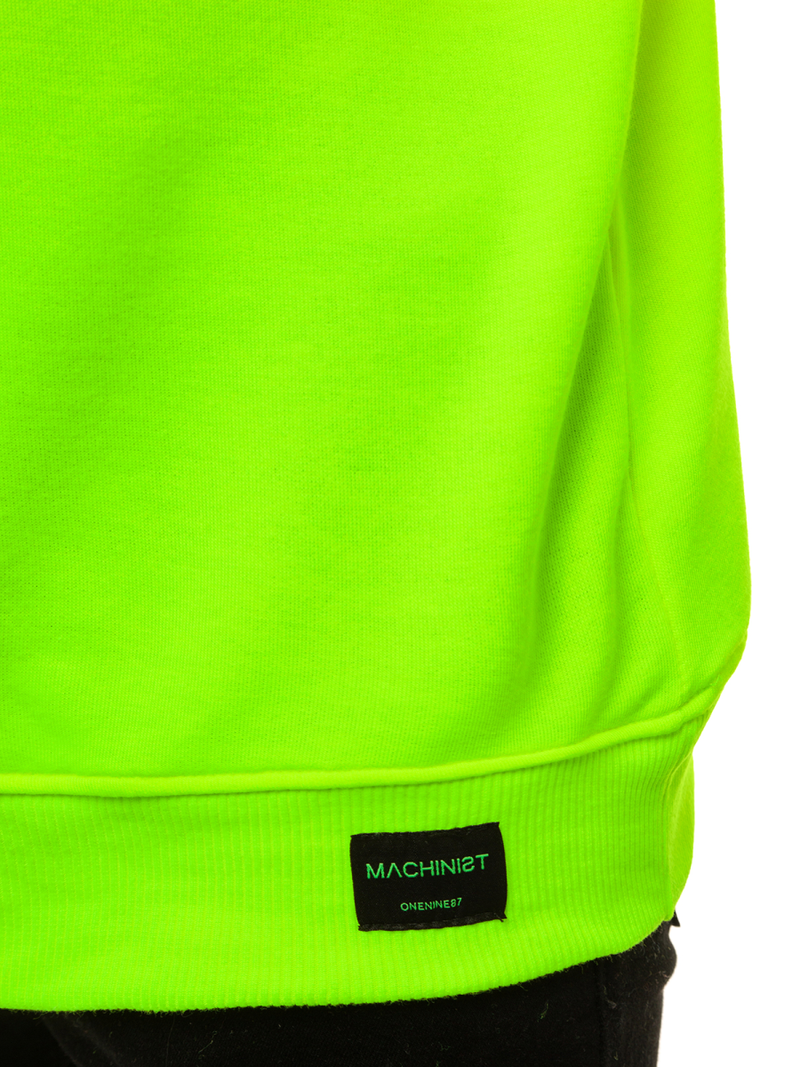 Мъжки суитшърт зелена неонов OZONEE MACH/3149