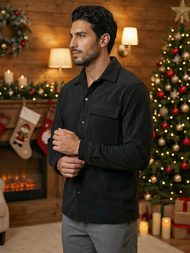 Мъжка риза черна OZONEE O/GOM23040Z