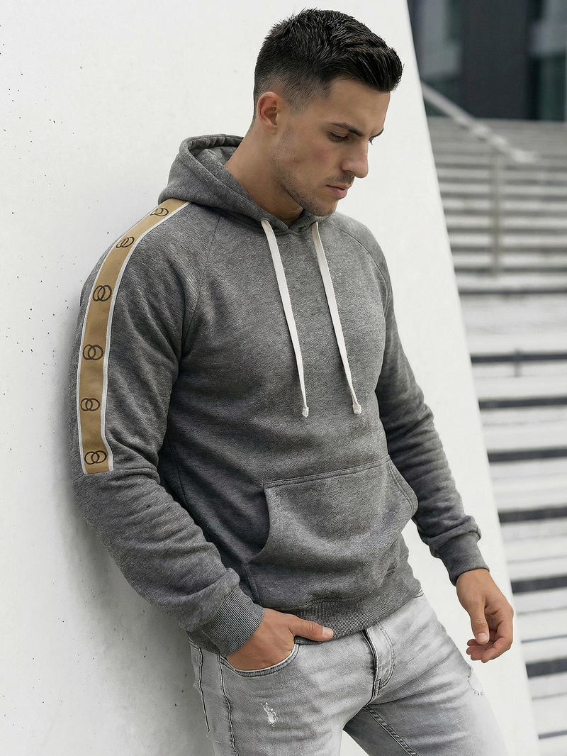 Мъжки суитшърт графитен OZONEE JS/8B1730/5Z