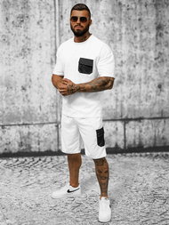 Мъжки спортен екип бял OZONEE JS/8C1132/1