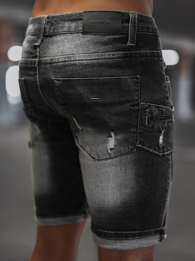 Mъжки шорти черни OZONEE NB/MP0040NZ