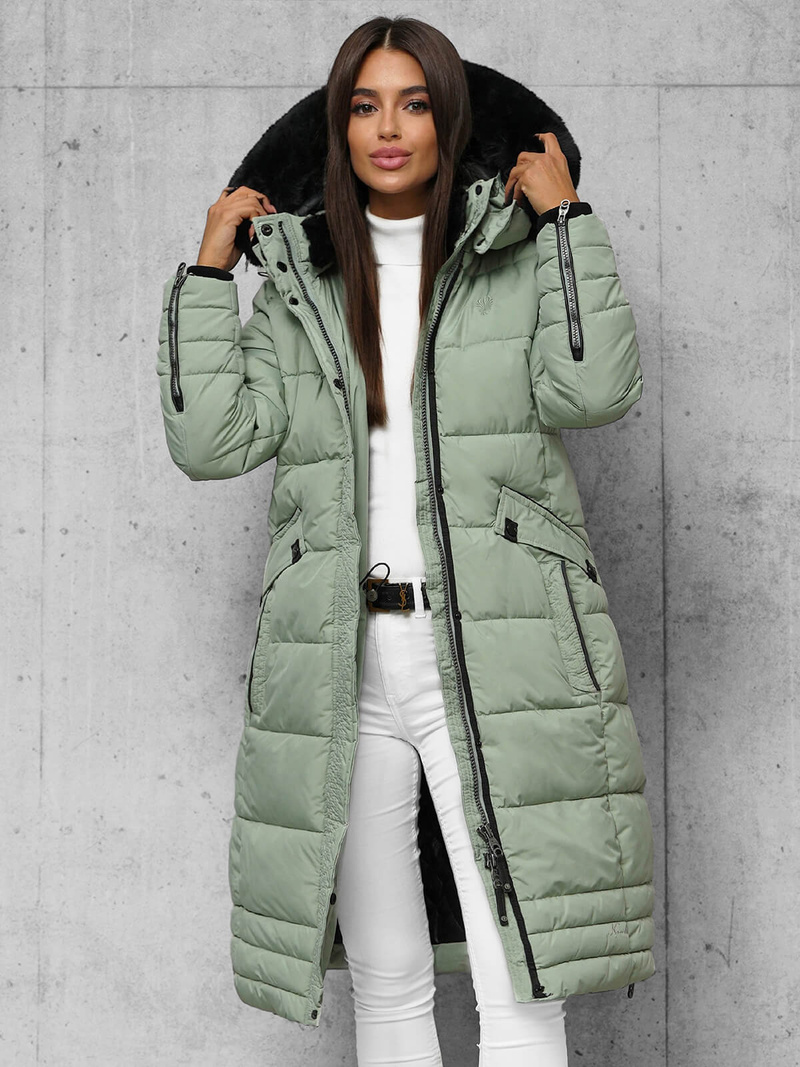 Дамско яке ментова OZONEE O/W377