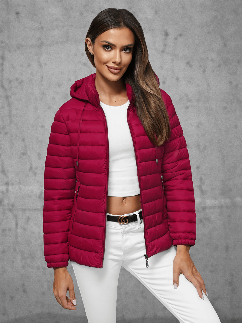 Дамско яке бордо OZONEE JS/16M9101/06