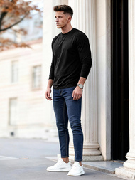 Мъжки дънки тъмно-синьо OZONEE O/JK2951Z