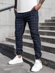 Мъжки панталони чино тъмносиньо OZONEE DJ/2275/22Z